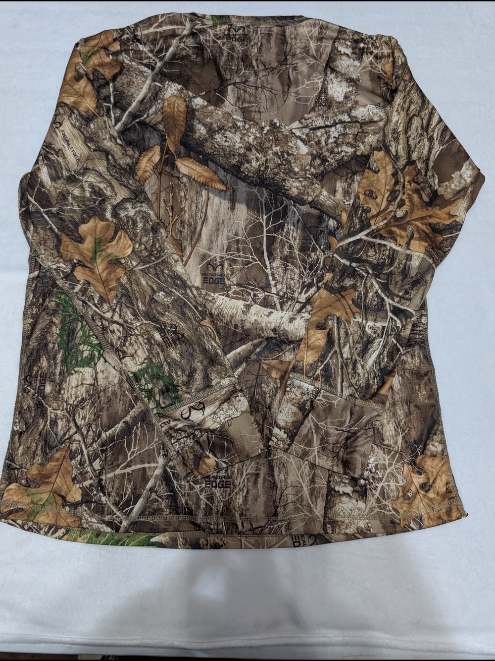 Realtree Edge Men's Long Sleeve Camo Shirt - Brown/Green/Tan Hunting Size Large - Picture 7 of 7